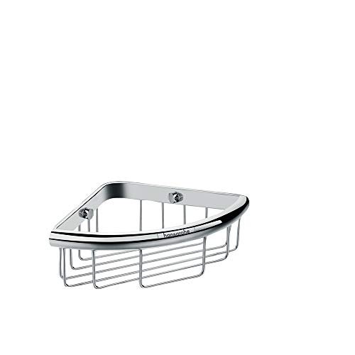 hansgrohe Corner Shower Basket 9-inch Corner Basket in Chrome, 41710000