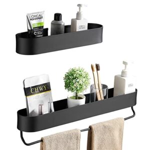 ZSFBIAO Bathroom Shelf Rack Wall Mounted Shelves Bath Towel Holder Shower Storage Basket Kitchen Organizer Bathroom Accessories Wall Floating Shelves (Color : G)