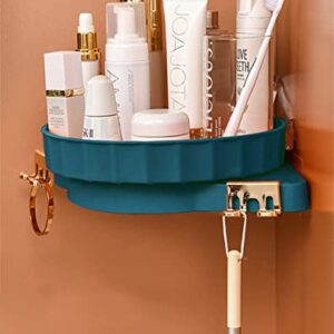 Creamoon 1 PCS Corner Shower Box Shelf,Wall-Mounted Aluminum Glue Shower Shelf,Toilet,Shampoo,Storage Shelf for Bathroom and Kitchen,No Drilling(Green) Y7TK19D047162JS