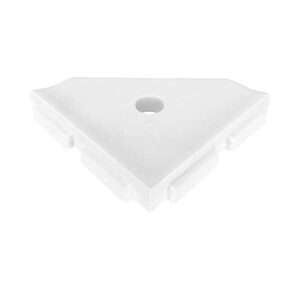 Questech Décor 8 Inch Corner Shower Shelf and 5 Inch Shower Caddy Soap Dish, Geo Lugged Back for New Construction, Wall Mounted Bathroom Shower Organizer, Bright White Matte