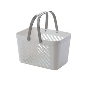 bath basket with handle tote storage organization hollow draining container for home bathroom shampoo lotion holder bath basket