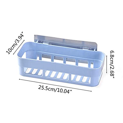 Self-Adhesive Bathroom Plastic Basket Punch Free Wall Mounted Kitchen Drain Box Shelf Toilet Storage Rack Organizer Adhesive Bathroom Plastic Basket