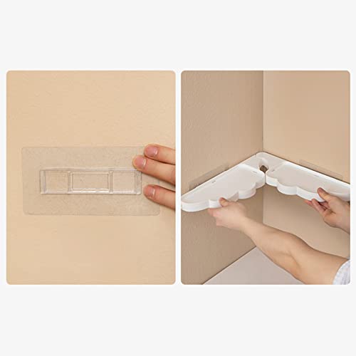 jomgeroz Angle Rotatable Corner Shelf Bathroom Wall Mount Shower Storage Rack Adhesive Organizer