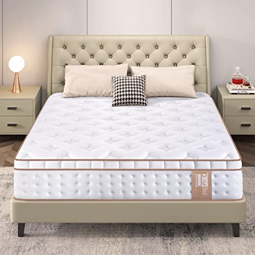 BedStory 12" Hybrid Queen Mattress in a Box,Gel Memory Foam Mattress with Pocket Spring, Medium Firm Mattress with Dual Brim Design for Supportive&Pressure Relieving&Motion Isolated Sleep, Made in USA