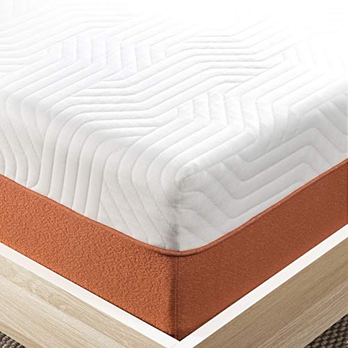 Mellow 12 Inch Lagom Hybrid Mattress Queen - Bamboo Charcoal Memory Foam and Pocket Springs, CertiPUR-US Certified Non Toxic Foams, Oeko-TEX Certified Eco Cover, Copper Infused Comfort Foam