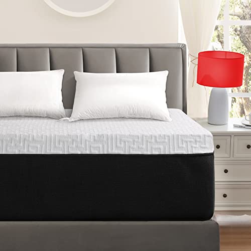 12 inch Queen Size Memory Foam Mattress ，Bed Mattress in a Box，Medium Firm ，5 Layer All Foam System Supportive & Pressure Relief -365 Nights Trail