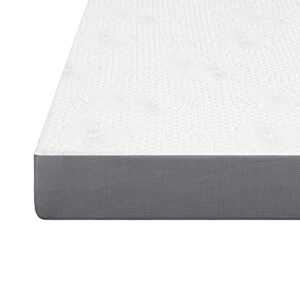 Olee Sleep 6 Inch Ventilated Gel Infused Memory Foam Mattress, CertiPUR-US® Certified, Gray, Twin XL