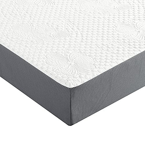 Olee Sleep 6 Inch Ventilated Gel Infused Memory Foam Mattress, CertiPUR-US® Certified, Gray, Twin XL