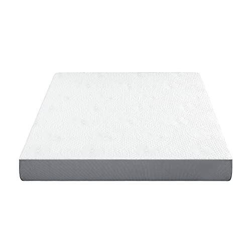 Olee Sleep 6 Inch Ventilated Gel Infused Memory Foam Mattress, CertiPUR-US® Certified, Gray, Twin XL