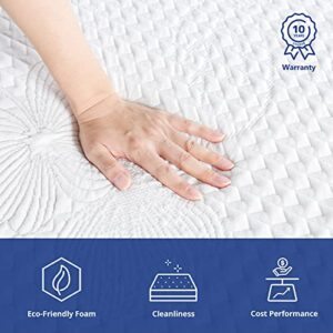 Olee Sleep 6 Inch Ventilated Gel Infused Memory Foam Mattress, CertiPUR-US® Certified, Gray, Twin XL