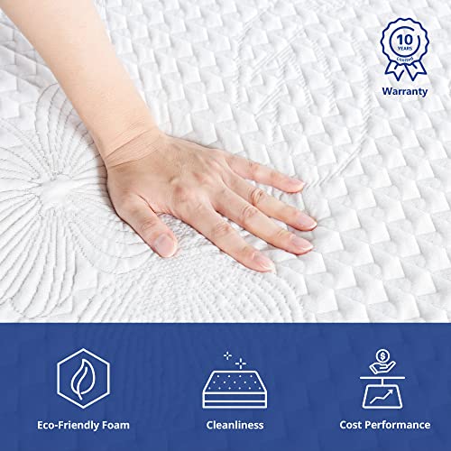 Olee Sleep 6 Inch Ventilated Gel Infused Memory Foam Mattress, CertiPUR-US® Certified, Gray, Twin XL