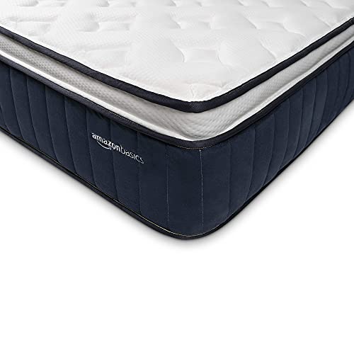 Amazon Basics Signature Hybrid Eurotop Mattress - Medium Feel - Energex™ foam for Deeper Support - Cool to Touch top Fabric - CertiPUR-US Certified - 13.5-inch, King