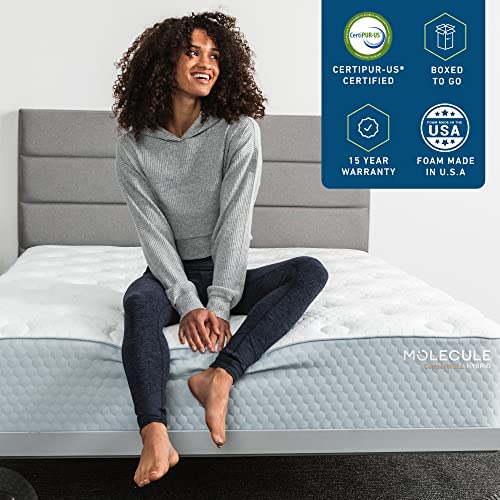 Molecule CopperWELL 13" Hybrid Cooling Gel Memory Foam and Encased Coil Medium Firm Mattress, King