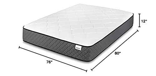 Amazon Basics Hybrid Mattress - Medium Feel - Memory Foam - Motion Isolation Springs - 12-Inch, King