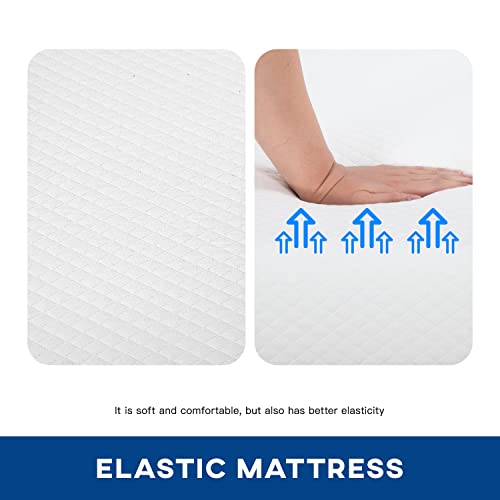 6/8/10/12 inch Gel Memory Foam Mattress for Cool Sleep & Pressure Relief, Medium Firm Mattresses CertiPUR-US Certified/Bed-in-a-Box/Pressure Relieving (10 in, Full) White