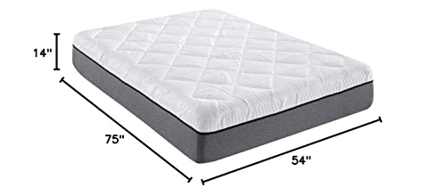 Classic Brands Cool Gel Quilted Memory Foam 14-Inch Mattress | CertiPUR-US Certified | Bed-in-a-Box, Full