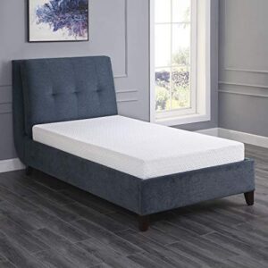 lexicon nocturne 6-inch gel infused memory foam mattress, twin, white