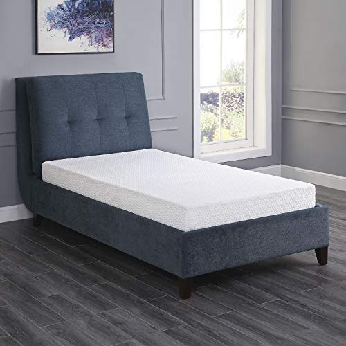 Lexicon Nocturne 6-Inch Gel Infused Memory Foam Mattress, Twin, White