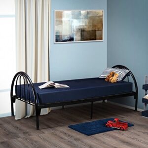 fortnight bedding 6 inch foam mattress with blue nylon water resistant cover - narrow twin, cot, rv, bunk bed, size, made in usa (30x74x6)