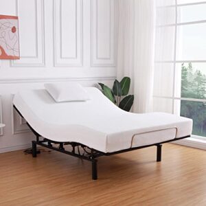homhougo 8-inch mattress twin xl, dual layers memory foam mattress, convoluted foam mattress for adjustable bed frame,certipur-us certified, medium-firm