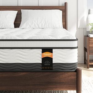 maxzzz king mattress in a box 14 inch bamboo & gel infused memory foam pocket spring hybrid mattress - medium firm - pressure relief - made in usa - certipur-us certified