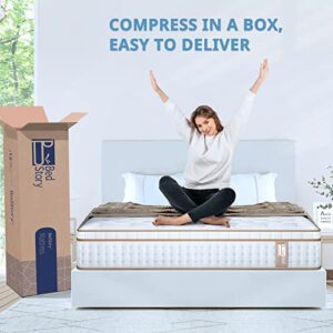 BedStory King Mattress, 14 Inch Gel Memory Foam Hybrid Mattress in a Box, King Size Mattress with Individually Wrapped Pocket Coils for Supportive and Pressure Relief, Made in USA