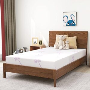 wood-it twin mattresses, 8 inch mattress twin size memory foam in a box for cooling gel medium firm bunk trundle bed,certi-pur (8 inch)