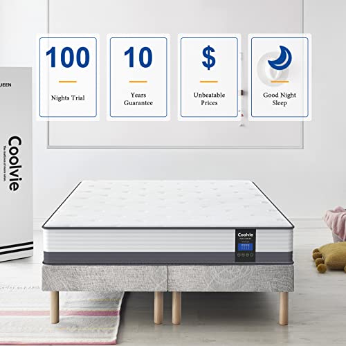 Queen Mattresses, 10 Inch Queen Size Hybrid Mattress, Queen Mattress in A Box, Individual Pocket Springs with Memory Foam Layer Provide Pain Relief Motion Isolation & Cool Sleep, 2023 New