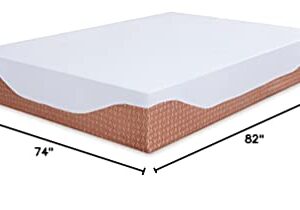 PrimaSleep 12 Inch Multi-Layered I-Gel Infused Memory Foam Mattress, Cal King