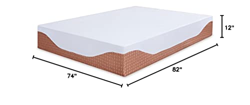 PrimaSleep 12 Inch Multi-Layered I-Gel Infused Memory Foam Mattress, Cal King