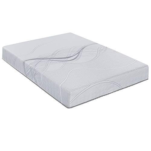 PrimaSleep 10 inch Hybrid Spring Mattress,Gel Memory Foam,White (Twin)