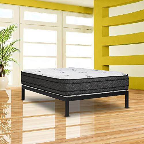 Wolf Tranquility Boxtop 11" Coil and Gel Memory Foam Hybrid Mattress/Platform Set, King