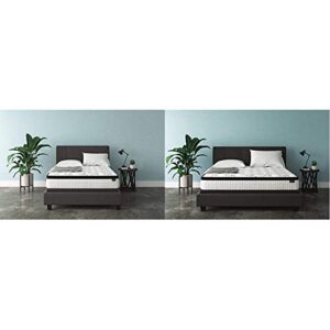 signature design by ashley - 12 inch chime express hybrid innerspring- firm mattress- bed in a box - queen - white & 12 inch chime express hybrid innerspring- firm mattress- bed in a box- king- white