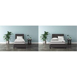 signature design by ashley - 10 inch chime express hybrid innerspring-firm mattress -bed in a box- twin - white - & 10 inch chime express hybrid innerspring- firm mattress- bed in a box- full - white