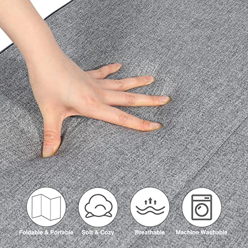 REDCAMP Memory Foam Folding Mattress, 4 Inch Queen Portable Mattress Pad Sofa Bed with Washable Cover for Guest, Camping, Bedroom