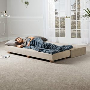 Jaxx Alon Daybed | Fold-Out Sleeper | Queen-Size Mattress - Ivory