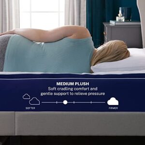 Sleep Innovations Skyler 12 Inch Cooling Gel Memory Foam Mattress with Plush Fiber Fill Pillow Top, King Size, Bed in a Box, Soft and Plush Support