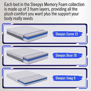 Sleepy's by Mattress Firm | Memory Foam Doze Mattress | King Size | 10" Medium Comfort | Pressure Relief | Moisture Wicking Breathable | Adjustable Base Friendly