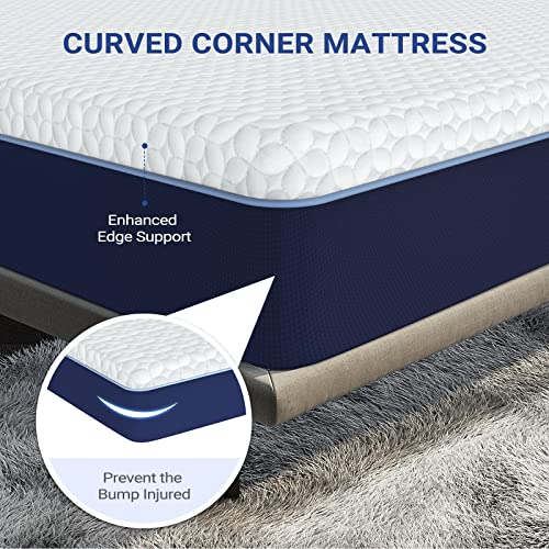 VXZ Twin Mattress, 6 Inch Gel Memory Foam Twin Mattress in a Box, CertiPUR-US Certified Twin Size Mattress, Pressure Relief &Motion Isolation, Supportive Medium-Firm Foam Mattress, Made in USA