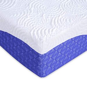 PrimaSleep 12 Inch Multi-Layered I-Gel Infused Memory Foam Mattress | Cobalt Blue | Queen