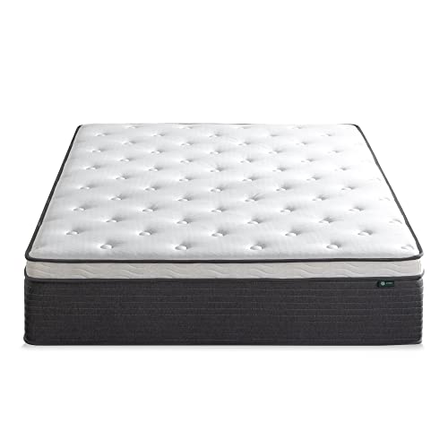 Zinus 12 Inch Comfort Essential Pocket Spring Hybrid Mattress/Pressure Relieving Support/CertiPUR-US Certified/Mattress-in-a-Box, Full