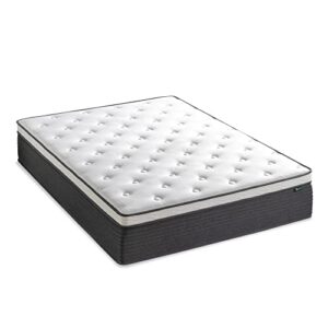 Zinus 12 Inch Comfort Essential Pocket Spring Hybrid Mattress/Pressure Relieving Support/CertiPUR-US Certified/Mattress-in-a-Box, Full