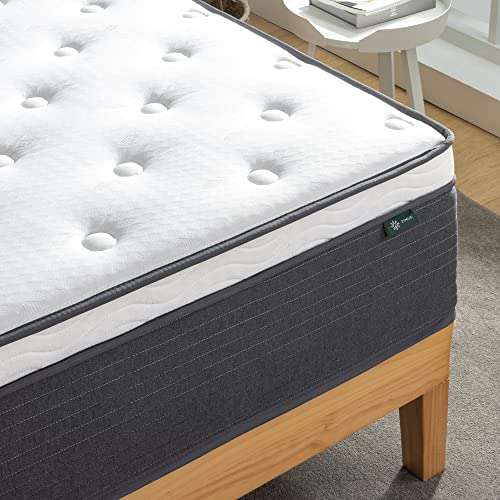 Zinus 12 Inch Comfort Essential Pocket Spring Hybrid Mattress/Pressure Relieving Support/CertiPUR-US Certified/Mattress-in-a-Box, Full