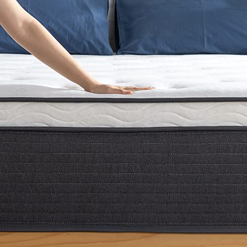 Zinus 12 Inch Comfort Essential Pocket Spring Hybrid Mattress/Pressure Relieving Support/CertiPUR-US Certified/Mattress-in-a-Box, Full