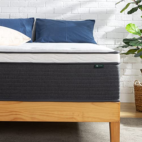 Zinus 12 Inch Comfort Essential Pocket Spring Hybrid Mattress/Pressure Relieving Support/CertiPUR-US Certified/Mattress-in-a-Box, Full