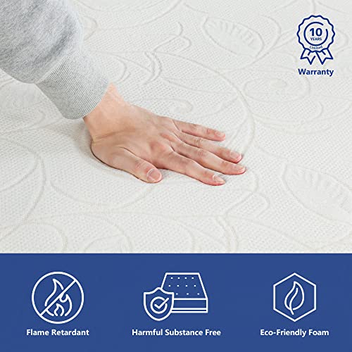 Olee Sleep 9 Inch Gel Memory Foam Mattress, Twin, White