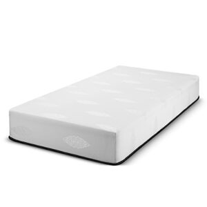 fortnight bedding 10 inch twin memory gel infused foam mattress with white stretch knit fabric - certipur-us certified – 10 year warranty - made in usa