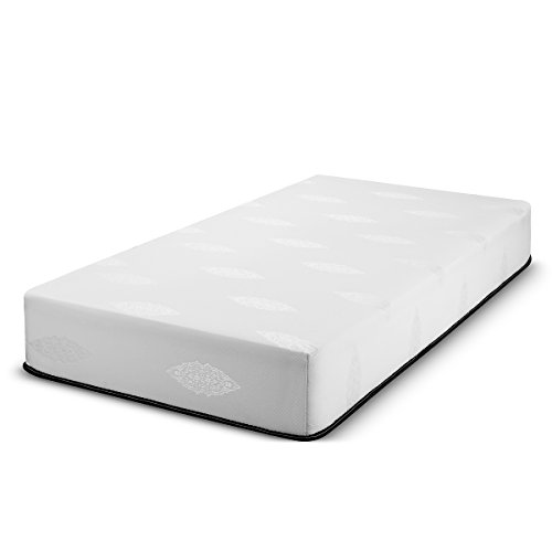 Fortnight Bedding 10 inch Twin Memory Gel Infused Foam Mattress with White Stretch Knit Fabric - CertiPUR-US Certified – 10 Year Warranty - Made in USA