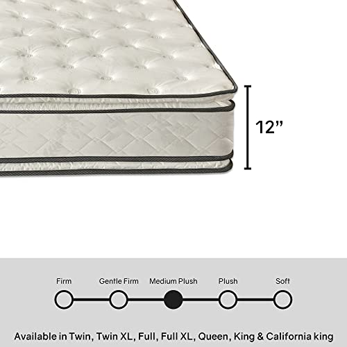 Greaton, 12-Inch Medium Plush Double Sided Pillowtop Innerspring Mattress, Queen