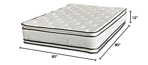 Greaton, 12-Inch Medium Plush Double Sided Pillowtop Innerspring Mattress, Queen